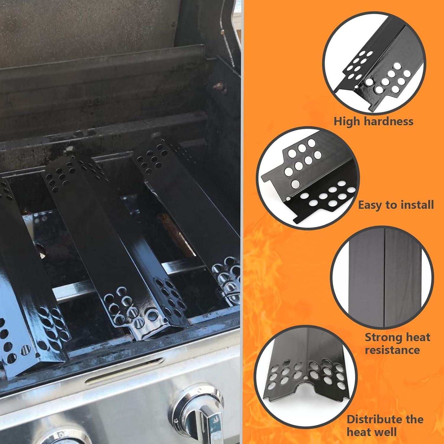 imageHisencn Grill Replacement Parts for Charbroil 463436215 463436214 463436213 463439915 467300115 463439914 461372517 G432Y700W1 G4320078W1 Grill Burner Heat Plate Crossover Tube