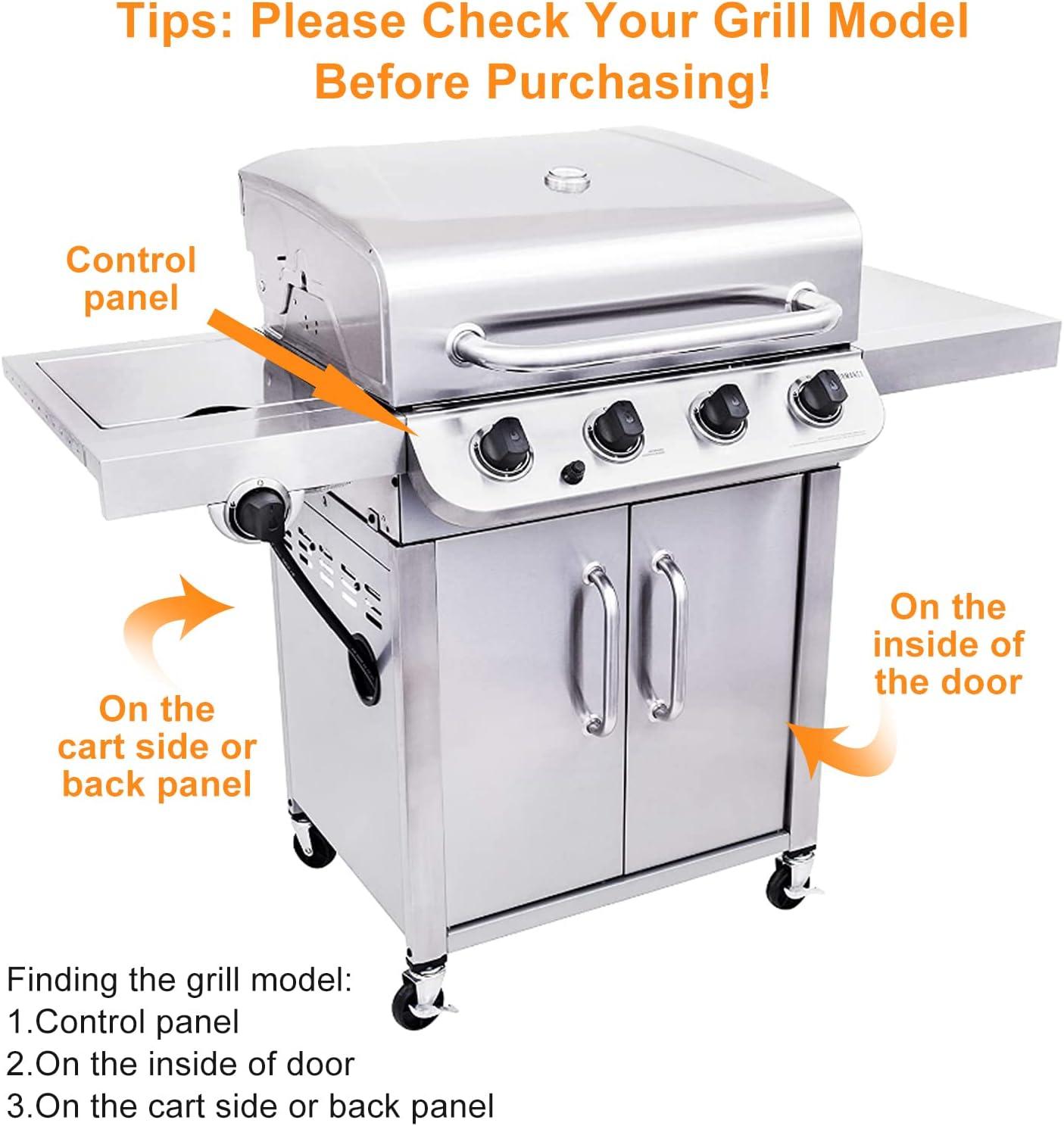 imageHisencn Grill Replacement Parts for Charbroil 463436215 463436214 463436213 463439915 467300115 463439914 461372517 G432Y700W1 G4320078W1 Grill Burner Heat Plate Crossover Tube