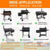 Hisencn 20 inch Ash pan for Chargriller 5050, 5072, 5650, 2123 Charcoal Grills, Char-Griller Model 200157, Replacement Part with 2pcs Fire Grate Hanger, 20″ Drip Pan(23.62 Inch to 35.43 Inch)