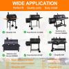 Hisencn 20 inch Ash pan for Chargriller 5050, 5072, 5650, 2123 Charcoal Grills, Char-Griller Model 200157, Replacement Part with 2pcs Fire Grate Hanger, 20″ Drip Pan(15.75 Inch to 27.56 Inch)