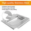Hisencn 80580 Catch Pan Holder for Weber Q200 and Q300 Series Gas Grill, Drip Tray for Weber Q200 Q300 Q220 Q240 Q2000 Q2200 Q320 Collection Pan with 15 Pack Aluminum Foil Liner Replace Part for 41877(12 x 10.6 x 1.27 inch for Weber 80580)