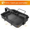 Hisencn 80580 Catch Pan Holder for Weber Q200 and Q300 Series Gas Grill, Drip Tray for Weber Q200 Q300 Q220 Q240 Q2000 Q2200 Q320 Collection Pan with 15 Pack Aluminum Foil Liner Replace Part for 41877(9 x 7.4 x 3 inches for Weber 7515)