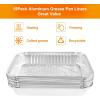 Hisencn 80580 Catch Pan Holder for Weber Q200 and Q300 Series Gas Grill, Drip Tray for Weber Q200 Q300 Q220 Q240 Q2000 Q2200 Q320 Collection Pan with 15 Pack Aluminum Foil Liner Replace Part for 41877(10.6 x 9.25 x 1.27 inch for Weber 80346)