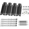 Hisencn Grill Replacement Parts for Charbroil 463436215, 463436214, 463436213, 463439915, 467300115, 463439914, 461372517, G432-Y700-W1, G432-0078-W1, Grill Burner, Heat Plate, Crossover Tube