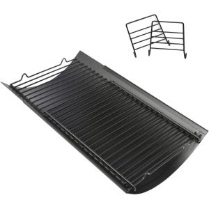 Hisencn 20 inch Ash pan for Chargriller 5050, 5072, 5650, 2123 Charcoal Grills, Char-Griller Model 200157, Replacement Part with 2pcs Fire Grate Hanger, 20″ Drip Pan(23.62 Inch to 35.43 Inch)