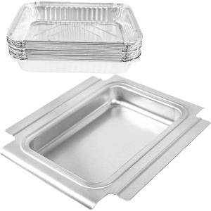 Hisencn 80580 Catch Pan Holder for Weber Q200 and Q300 Series Gas Grill, Drip Tray for Weber Q200 Q300 Q220 Q240 Q2000 Q2200 Q320 Collection Pan with 15 Pack Aluminum Foil Liner Replace Part for 41877(10.6 x 9.25 x 1.27 inch for Weber 80346)