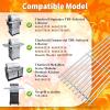 Hisencn 17 Inch Grill Grates for Charbroil 463242715, 463242716, 463276016, 466242715, Walmart 555179228, 466242715, 466242815, Nexgrill 720-0882A, BHG 720-0882, Lowe’s 606682, Cast Iron Grill Grids(Stainless Steel)
