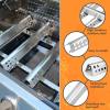 Hisencn Grill Replacement Parts for Charbroil Advantage Series 4 Burner 463344116, 466344116 Gas Grill, 14 3/8″ Grill Burners Tube,15 1/2″ Heat Plate Tent Shield,Adjustable Carryover Tube,G361-0003-W1(Stainless Steel)