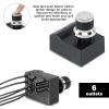 Hisencn 6 Outlets Tact Push Button Grill Ignitor Kit for Home Depot Nexgrill 720-0830H, 720-0888N, 720-0830D, 720-0888, Universal Spark Igniter with Wire Ignition Replacement Kits(6 Outlet + Igniter)