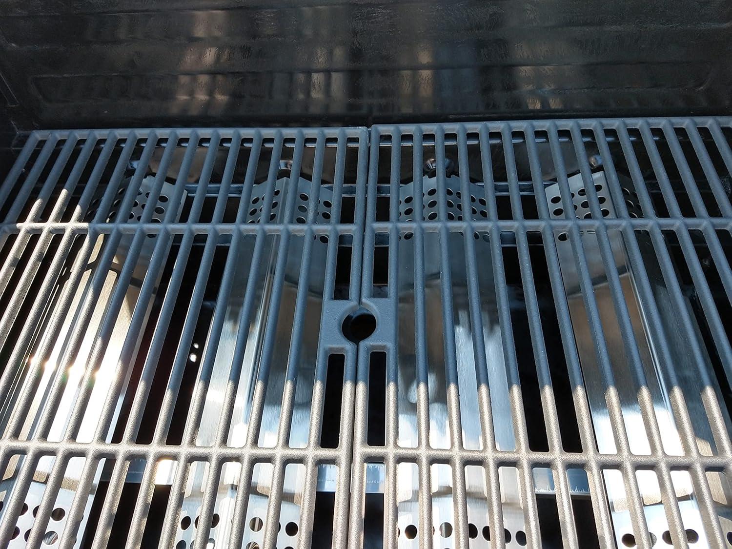 imageHisencn Grill Replacement Parts for Charbroil Commercial 4 Burner 463241113 463449914 463250811 463251012 463241413 Gas Grills Pipe Burner Tube Heat Plate Tent Shield and Crossover Tube