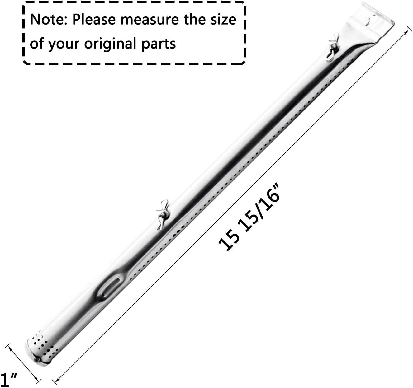 imageHisencn Grill Replacement Parts for Charbroil Commercial 4 Burner 463241113 463449914 463250811 463251012 463241413 Gas Grills Pipe Burner Tube Heat Plate Tent Shield and Crossover Tube