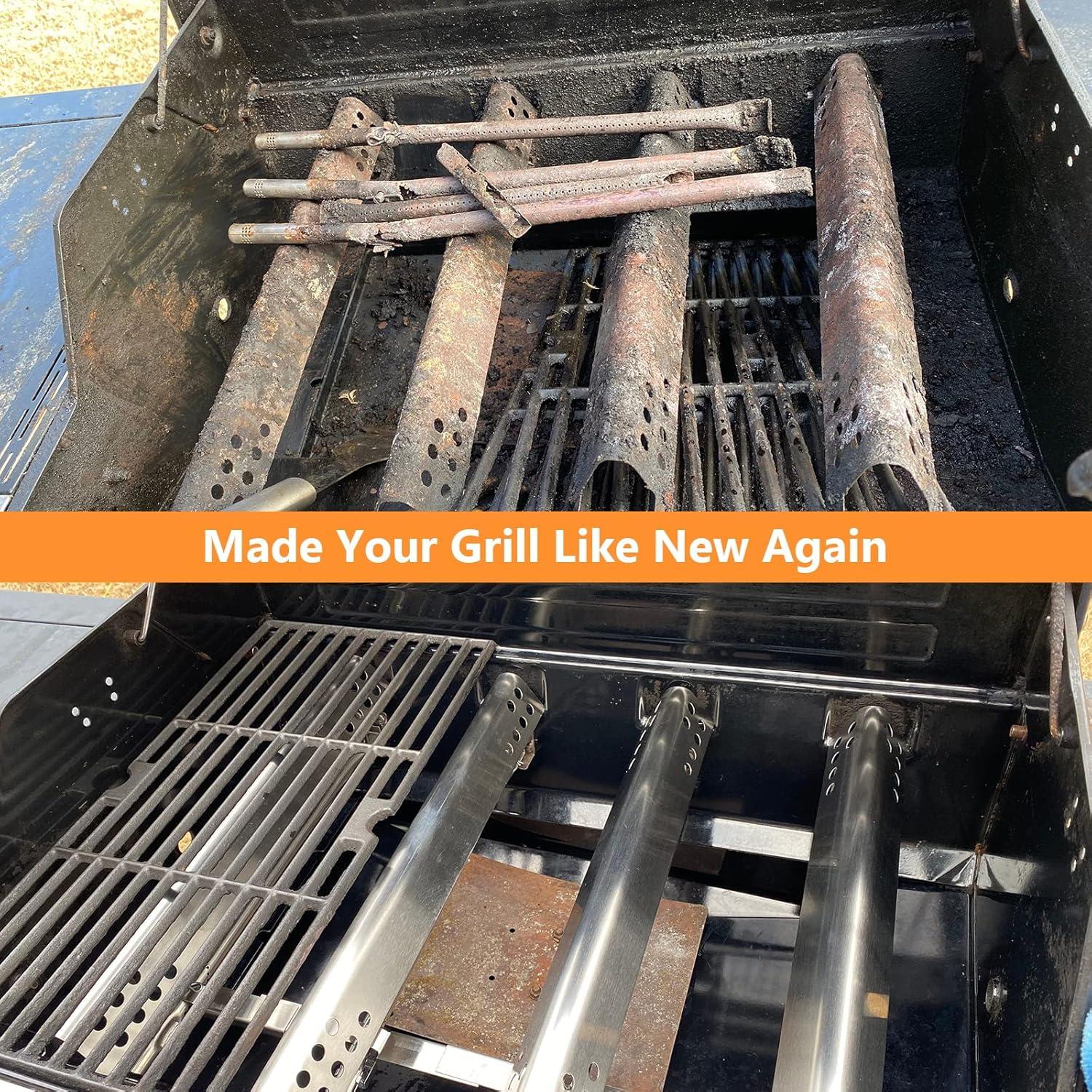 imageHisencn Grill Replacement Parts for Charbroil Performance TRUInfrared 2 Burner 463633316 463280219 463672416 463672019 463672016 463672219 Gas GrillG4662500W1 Burner G3610003W1Heat PlatesFor Performance 3 Burner