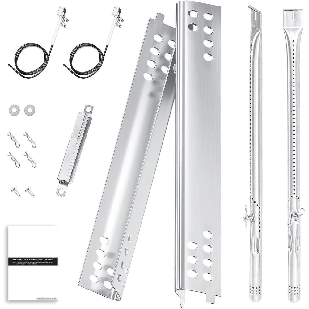 imageHisencn Grill Replacement Parts for Charbroil Performance TRUInfrared 2 Burner 463633316 463280219 463672416 463672019 463672016 463672219 Gas GrillG4662500W1 Burner G3610003W1Heat PlatesFor Performance 2 Burner