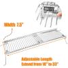 Hisencn 18” -33” Adjustable Warming Rack for Charbroil Grill Replacement Parts, Stainless Steel Warming grates for Charbroil 3&4&6 Burner Grills, for Charbroil Performance 463276517 463244819