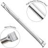 Hisencn Grill Parts for Charbroil 18 13/16” Stainless Steel Grill Burner Tube, 16 1/2 ” x 4” Porcelain Heat Plates and Adjustable Carryover Tube, Parts for Charbroil 4 Burner Grills