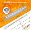Hisencn Grill Replacement Parts for Charbroil Performance TRU-Infrared 2 Burner 463633316 463280219 463672416 463672019 463672016 463672219 Gas Grill,G466-2500-W1 Burner, G361-0003-W1,Heat Plates(For Commercial 4 Burner)