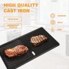 Hisencn Pre-Seasoned Cast Iron Reversible Griddle for Charbroil 463420508 463420509, 16 7/8″ Grill Griddle Plate for 463420511 463436213 463436214 463461613 463436215, 1 Pack