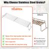 Hisencn Stainless Steel Warming Rack for Weber Spirit 200 & Spirit II Series with Front Control Knob, Fits Spirit E210 S210 E220 S220 Gas Grills, Compatible with Weber 69866 67026(For Spirit 200 with Front Knobs)