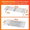Hisencn Universal Grill Rack for Gas/Wood Pellet/Griddle/Smoker Grill, Adjustable Warming Rack, Upper Rack with Foldable Leg, Adjustable Length 15.3-22.1 in (Universal Grill Rack)(Universal Grill Rack)