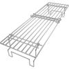 Hisencn Universal Grill Rack for Gas/Wood Pellet/Griddle/Smoker Grill, Adjustable Warming Rack, Upper Rack with Foldable Leg, Adjustable Length 15.3-22.1 in (Universal Grill Rack)(Universal Grill Rack)