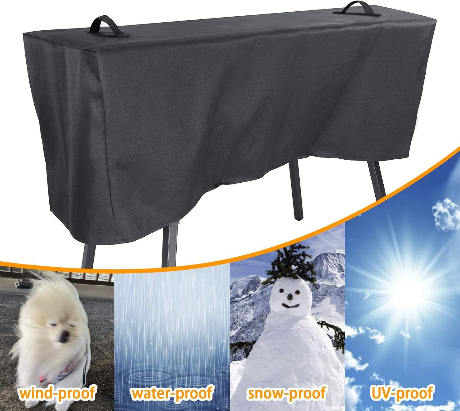 imageHeavyDuty Waterproof Patio Grill Cover for Camp Chef 3 Burner Stoves Durable Material for PRO90 TB90LW TB90LWG TB90LWG15 GB90D SPG90B Secure Hook Design Convenient Handle Black