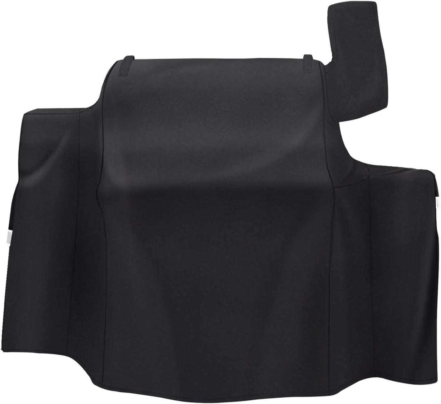 imageHisencn Grill Cover for Green Mountain Daniel Boone Prime WiFi Grills Wood Pellet Grill Cover for Ledge Prime Plus WiFi Pellet Grill Full Length BBQ Cover 600D Fabric Black