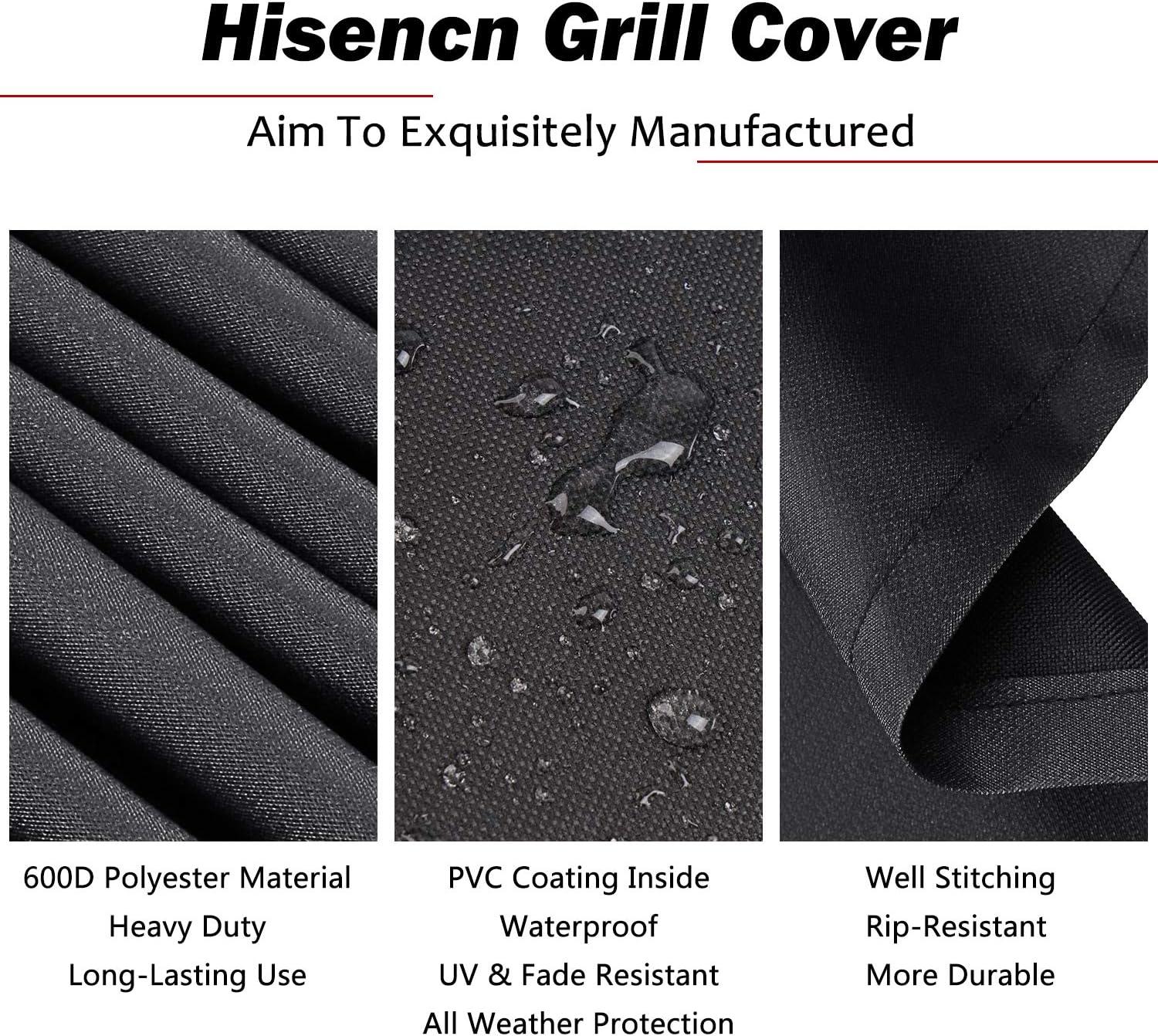 imageHisencn Grill Cover for Green Mountain Daniel Boone Prime WiFi Grills Wood Pellet Grill Cover for Ledge Prime Plus WiFi Pellet Grill Full Length BBQ Cover 600D Fabric Black