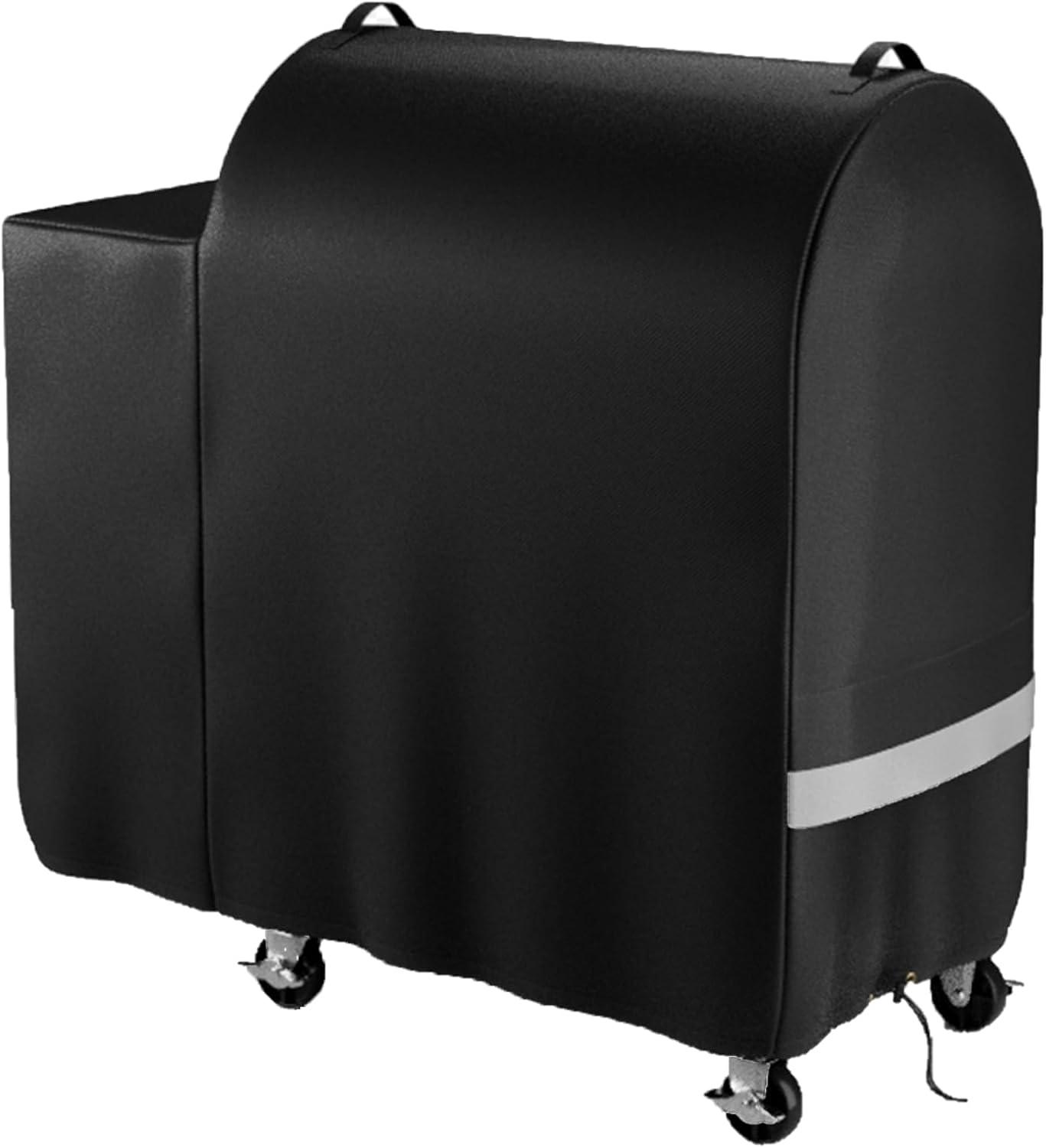 imageHisencn Grill Cover for Recteq RTB380 RTB380X Wood Pellet Grill Smoker Heavy Duty Waterproof Rec Tec 380 Cover with Reflective Strips Moisture Proof Vents and Adjustable Drawstring Outdoor BBQfor RT590