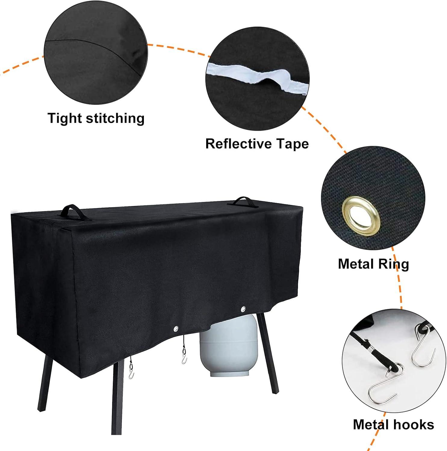 imageHisencn Patio Cover and Carry Bag for Camp Chef 3 Burner Stoves Stove Grill Cover and Carry Bag for Camp Chef TB90LW TB90LWG TB90LWG15 SPG90B GB90D DB90D PRO90X Heavy Duty 600D Fabric Black