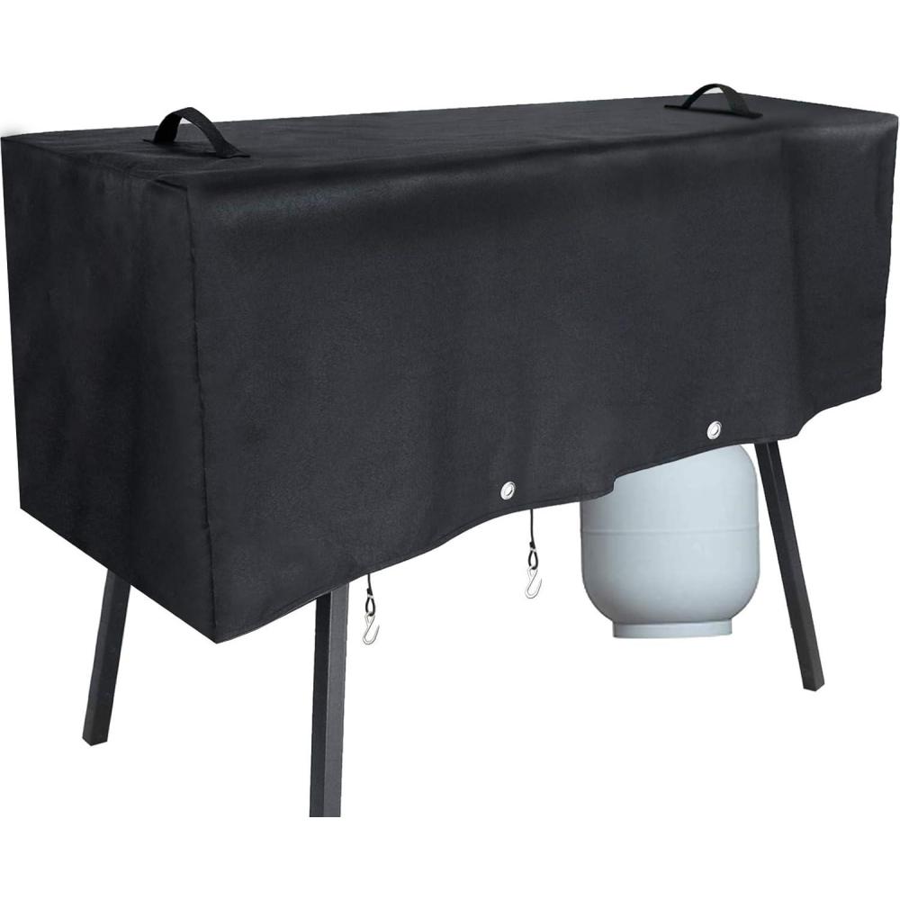 imageHeavyDuty Waterproof Patio Grill Cover for Camp Chef 3 Burner Stoves Durable Material for PRO90 TB90LW TB90LWG TB90LWG15 GB90D SPG90B Secure Hook Design Convenient Handle Black