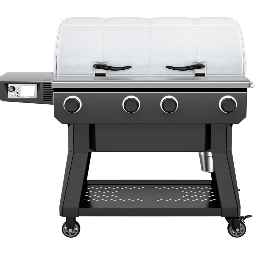 imageHisencn Grill Cover for Recteq RTB380 RTB380X Wood Pellet Grill Smoker Heavy Duty Waterproof Rec Tec 380 Cover with Reflective Strips Moisture Proof Vents and Adjustable Drawstring Outdoor BBQfor XFire Pro 825