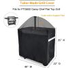 Hisencn Grill Cover for Camp Chef FTG600 Flat Top Grill and Camp Chef 4-Burner Griddle, Weather Resistant & Waterproof, 600D Heavy Duty, with Support Pole to Prevent Water Leaking