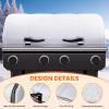 Hisencn Grill Cover for Recteq RT-B380 RT-B380X Wood Pellet Grill Smoker, Heavy Duty Waterproof Rec Tec 380 Cover with Reflective Strips, Moisture Proof Vents and Adjustable Drawstring, Outdoor BBQ(for X-Fire Pro 825)