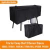 Hisencn Patio Cover and Carry Bag for Camp Chef 3 Burner Stoves, Stove Grill Cover and Carry Bag for Camp Chef TB90LW, TB90LWG, TB90LWG15, SPG90B, GB90D, DB90D, PRO90X, Heavy Duty 600D Fabric, Black