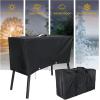 Hisencn Patio Cover and Carry Bag for Camp Chef 3 Burner Stoves, Stove Grill Cover and Carry Bag for Camp Chef TB90LW, TB90LWG, TB90LWG15, SPG90B, GB90D, DB90D, PRO90X, Heavy Duty 600D Fabric, Black
