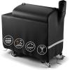 Hisencn Grill Cover for Recteq RT-B380 RT-B380X Wood Pellet Grill Smoker, Heavy Duty Waterproof Rec Tec 380 Cover with Reflective Strips, Moisture Proof Vents and Adjustable Drawstring, Outdoor BBQ(for RT-680)