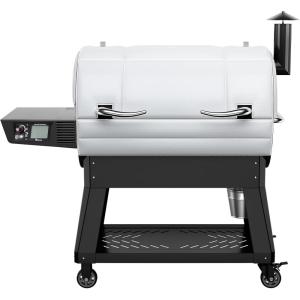 Hisencn Grill Cover for Recteq RT-B380 RT-B380X Wood Pellet Grill Smoker, Heavy Duty Waterproof Rec Tec 380 Cover with Reflective Strips, Moisture Proof Vents and Adjustable Drawstring, Outdoor BBQ(for Flagship 1100)