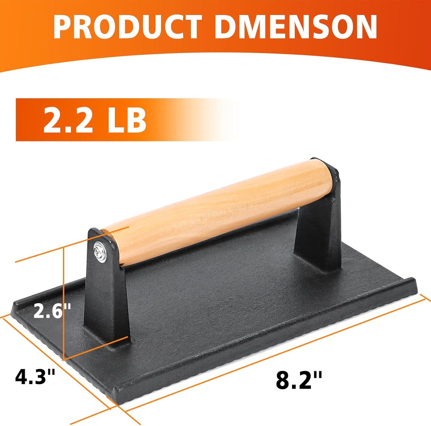 imageHisencn Griddle Tool Set Compatible with Blackstone Griddle Accessories with Long Spatulas Griddle Scraper Cast Iron Burger Press Storage Bag and Egg Rings for BBQ Gift