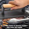Hisencn Griddle Tool Set, Compatible with Blackstone Griddle Accessories with Long Spatulas Griddle Scraper Cast Iron Burger Press Storage Bag and Egg Rings for BBQ Gift