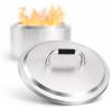 Hisencn Fire Pit Lid for Solo Stove Yukon, 27 Inch Portable Fire Pit Cover with Heat Resistant Handle, 304 Stainless Steel Camping Stove Accessories for Other Outdoor Low Smoke Stove Firepits(Φ 27″)
