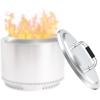 Hisencn Fire Pit Lid for Solo Stove Yukon, 27 Inch Portable Fire Pit Cover with Heat Resistant Handle, 304 Stainless Steel Camping Stove Accessories for Other Outdoor Low Smoke Stove Firepits(Φ 19.5″)