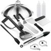 Hisencn Griddle Tools Set, Flat Top Grill Accessories Kit (Style 6)