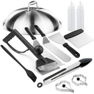 Hisencn Griddle Tools Set, Flat Top Grill Accessories Kit (Style 6)