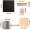 Hisencn 13″ Ceramic Pizza Steel for Home Ovens – 20X Faster Heating, Crispy Crust Kit with Aluminum Peel & Tools(13” × 13” Square)