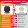 Hisencn 13″ Ceramic Pizza Steel for Home Ovens – 20X Faster Heating, Crispy Crust Kit with Aluminum Peel & Tools(13” Dia Round)