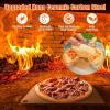 Hisencn 13″ Ceramic Pizza Steel for Home Ovens – 20X Faster Heating, Crispy Crust Kit with Aluminum Peel & Tools(16” × 16” Square)