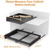 Hisencn Pull Out Cabinet Organizer, Expandable Width 13.9″-22″, 21.8″ Deep Heavy Duty Slide Out Drawer for Kitchen Cabinets, No Drill Roll Out Shelves with Adhesive Nano Film (White)(Black)