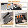 Hisencn Pull Out Cabinet Organizer, Expandable Width 13.9″-22″, 21.8″ Deep Heavy Duty Slide Out Drawer for Kitchen Cabinets, No Drill Roll Out Shelves with Adhesive Nano Film (White)(Black)