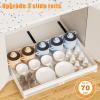 Hisencn Pull Out Cabinet Organizer, Expandable Width 13.9″-22″, 21.8″ Deep Heavy Duty Slide Out Drawer for Kitchen Cabinets, No Drill Roll Out Shelves with Adhesive Nano Film (White)(White)
