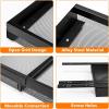 Hisencn Pull Out Cabinet Organizer, Expandable Width 13.9″-22″, 21.8″ Deep Heavy Duty Slide Out Drawer for Kitchen Cabinets, No Drill Roll Out Shelves with Adhesive Nano Film (White)(Black)